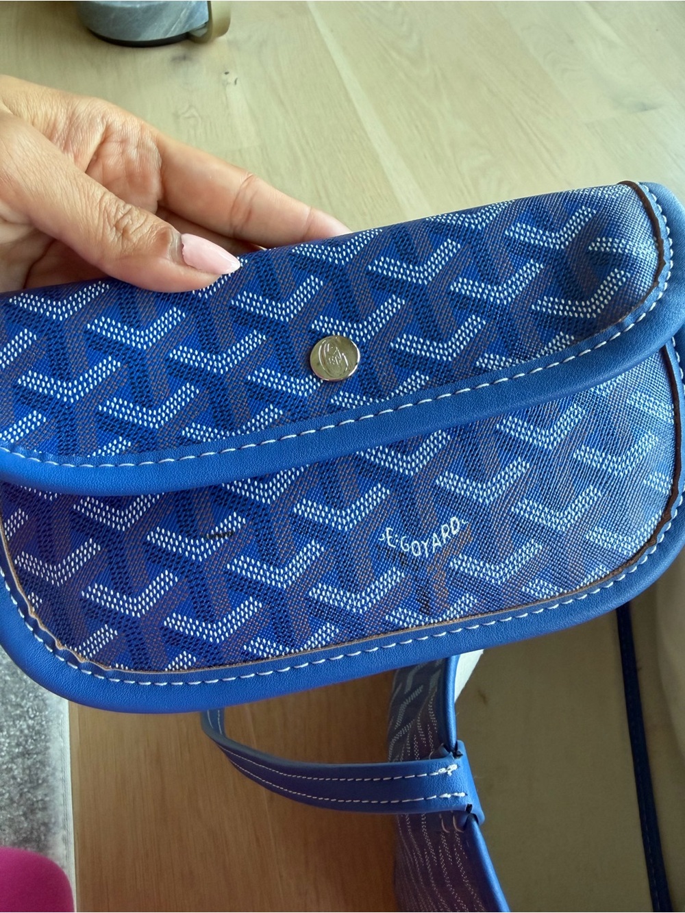 Blue Patterned Tote Bag - Picture 6 of 9
